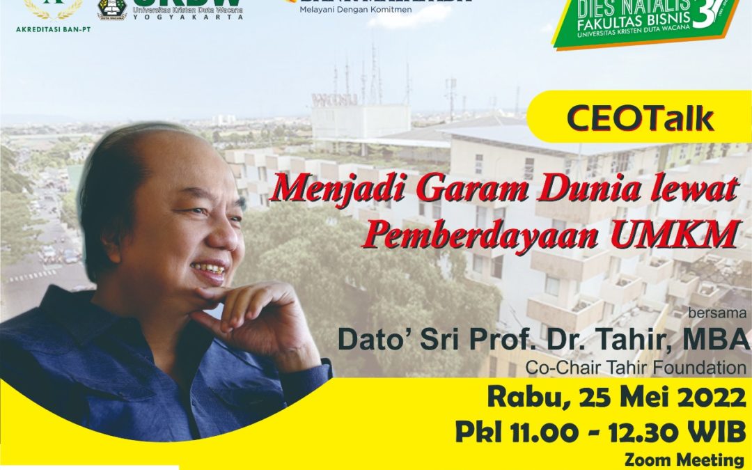 CEO TALK “Menjadi Garam Dunia lewat Pemberdayaan UMKM”