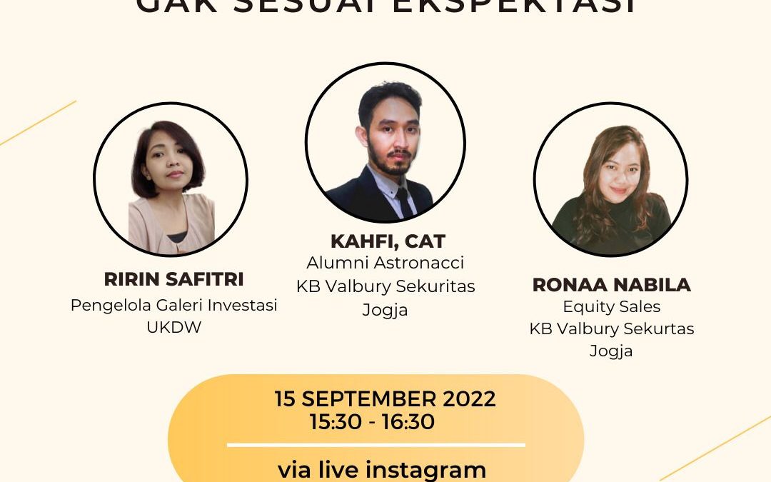 IG Live 15 September 2022 Tema: “Turunnya Inflasi nggak Sesuai Ekspektasi”